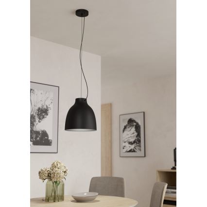 Eglo - Loftlampe på ledning 1xE27/40W/230V sort