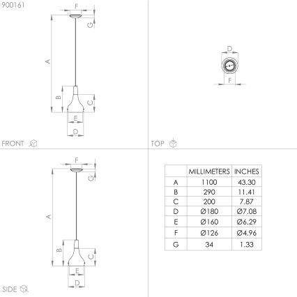 Eglo - Pendel 1xE27/40W/230V diameter 18 cm sort