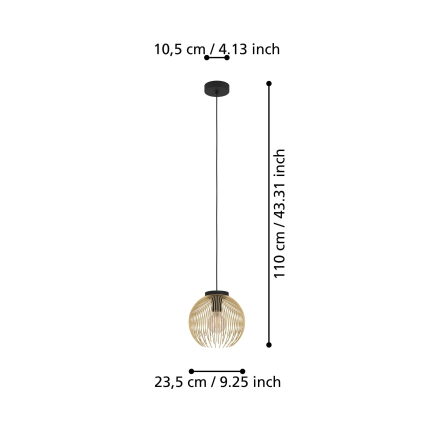 Eglo - Loftlampe på ledning 1xE27/40W/230V