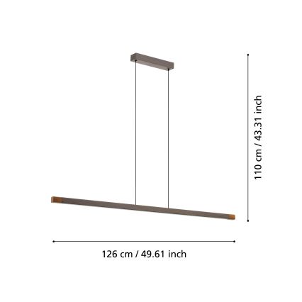 Eglo - LED pendel dæmpbar LED/22W/230V 3000K