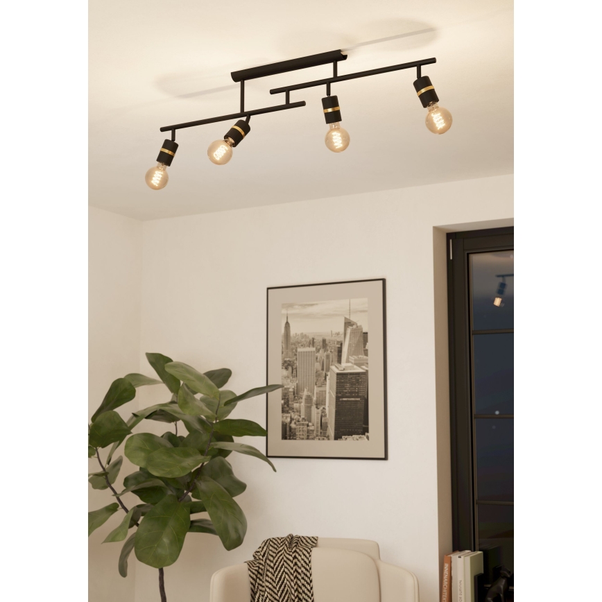 Eglo - Loftlampe 4xE27/10W/230V