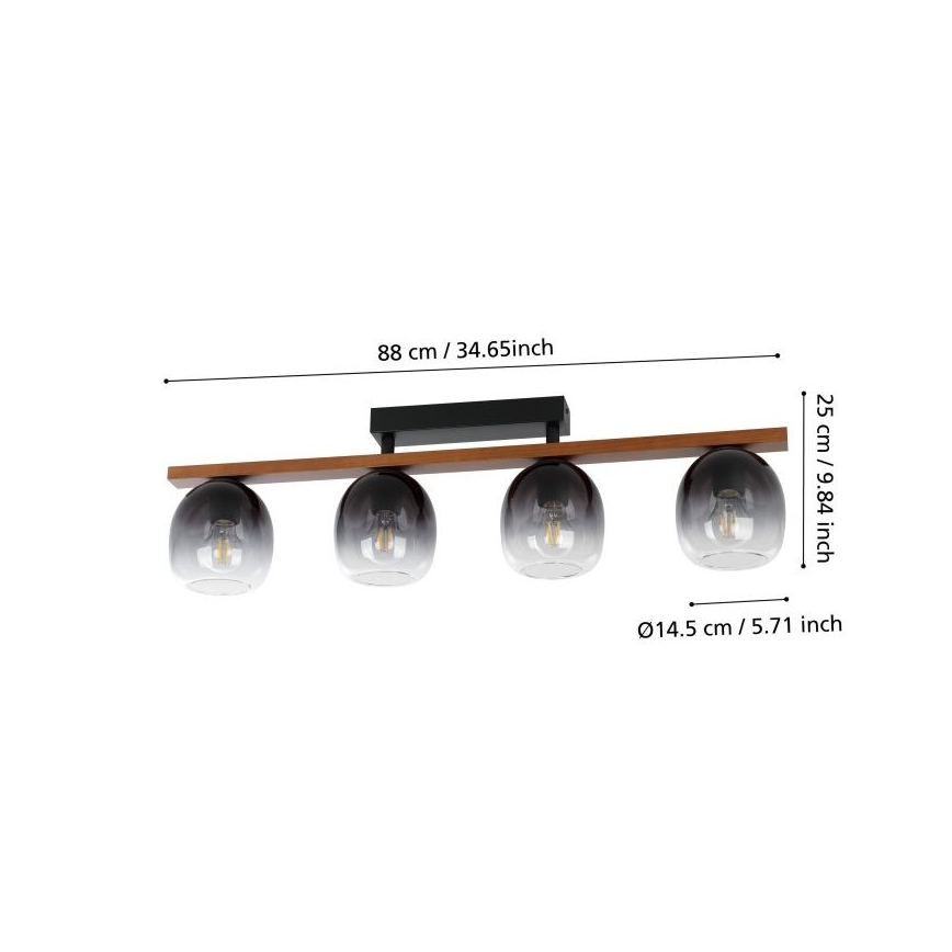 Eglo - Loftlampe 4xE27/40W/230V