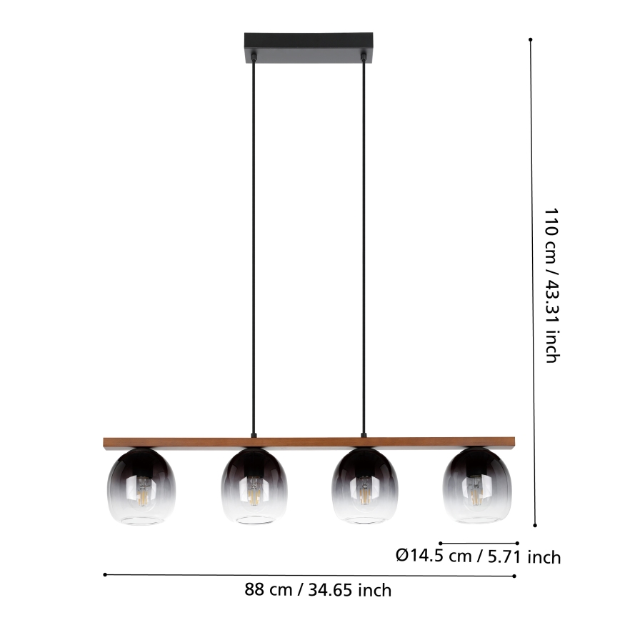 Eglo - Pendel 4xE27/40W/230V