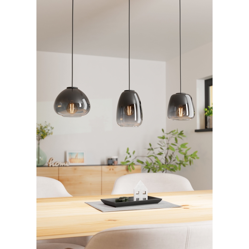 Eglo - Loftlampe med ledning 3xE27/40W/230V