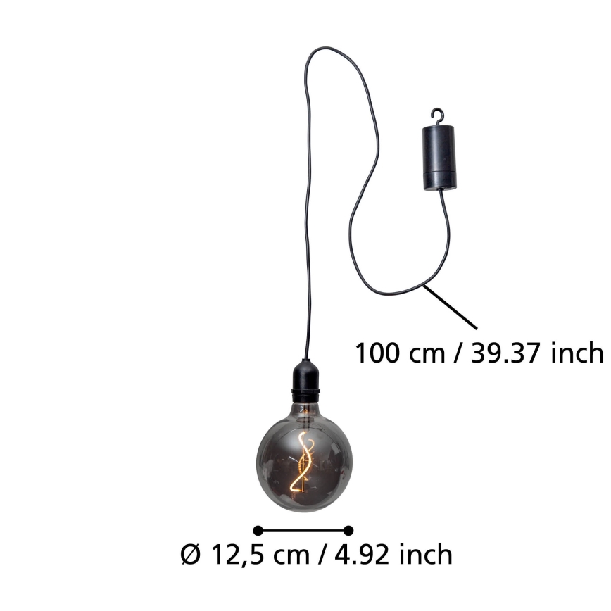Eglo - Udendørs LED pendellampe LED/0,06W/6V 4xAA IP44 grå