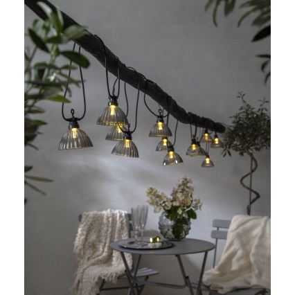 Eglo - Udendørs LED lyskæde 12xLED/0,066W/3,2V IP44