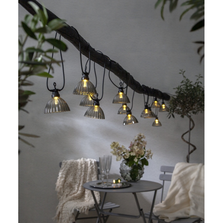 Eglo - Udendørs LED lyskæde 12xLED/0,066W/3,2V IP44