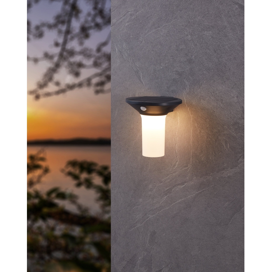 Eglo - LED udendørs solcellelampe med sensor 6xLED/0,03W/3,7V IP44