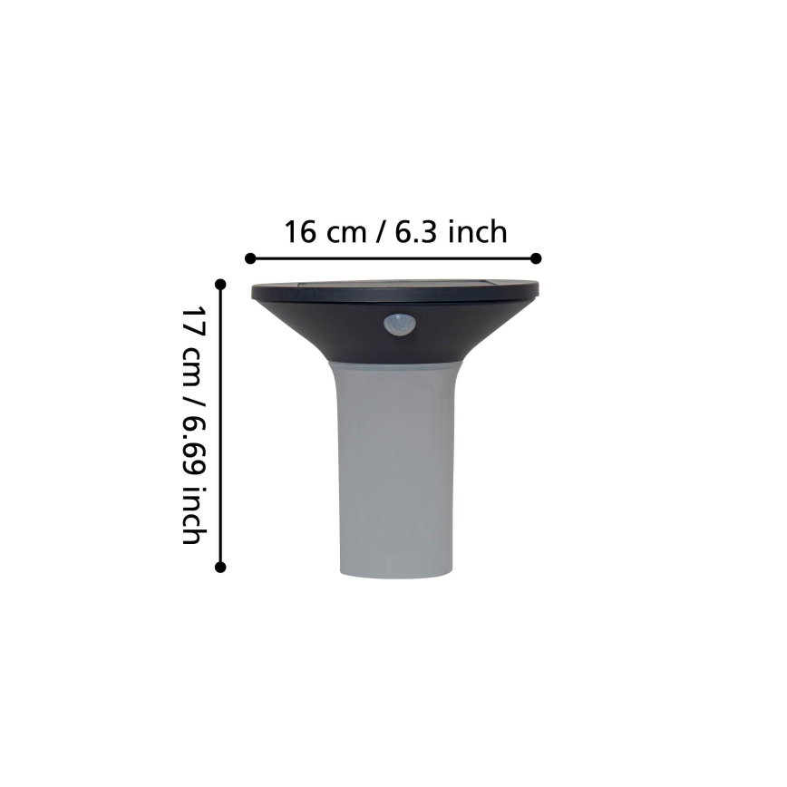 Eglo - LED udendørs solcellelampe med sensor 6xLED/0,03W/3,7V IP44