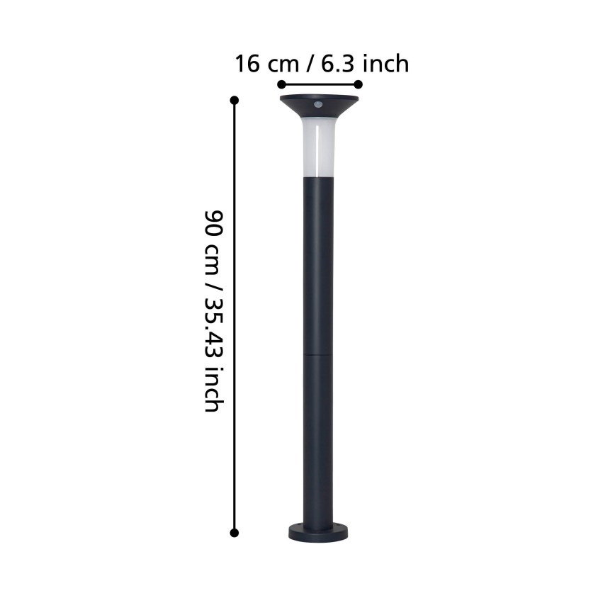 Eglo - LED solcellelampe med sensor 6xLED/0,03W/3,7V 1500 mAh IP44