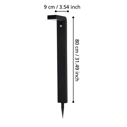 Eglo - LED solcellelampe med sensor 18xLED/0,2W/3,7V 2200 mAh IP44