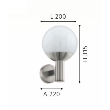 Eglo - LED RGB Dæmpbar udendørs væglampe E27/9W/230V 2700-6500K IP44