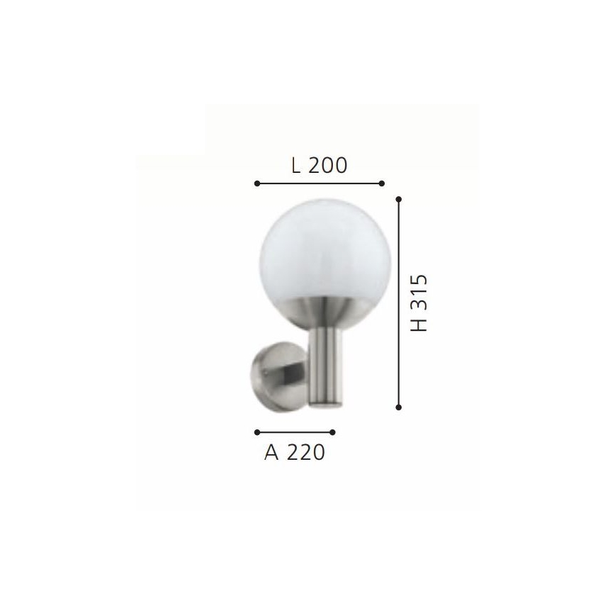 Eglo - LED RGB Dæmpbar udendørs væglampe E27/9W/230V 2700-6500K IP44