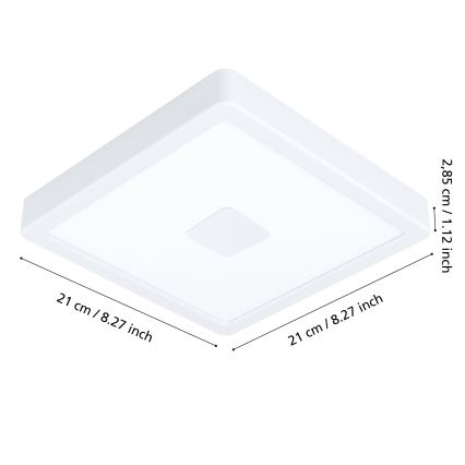 Eglo - Udendørs LED loftlampe LED/17W/230V IP44 hvid