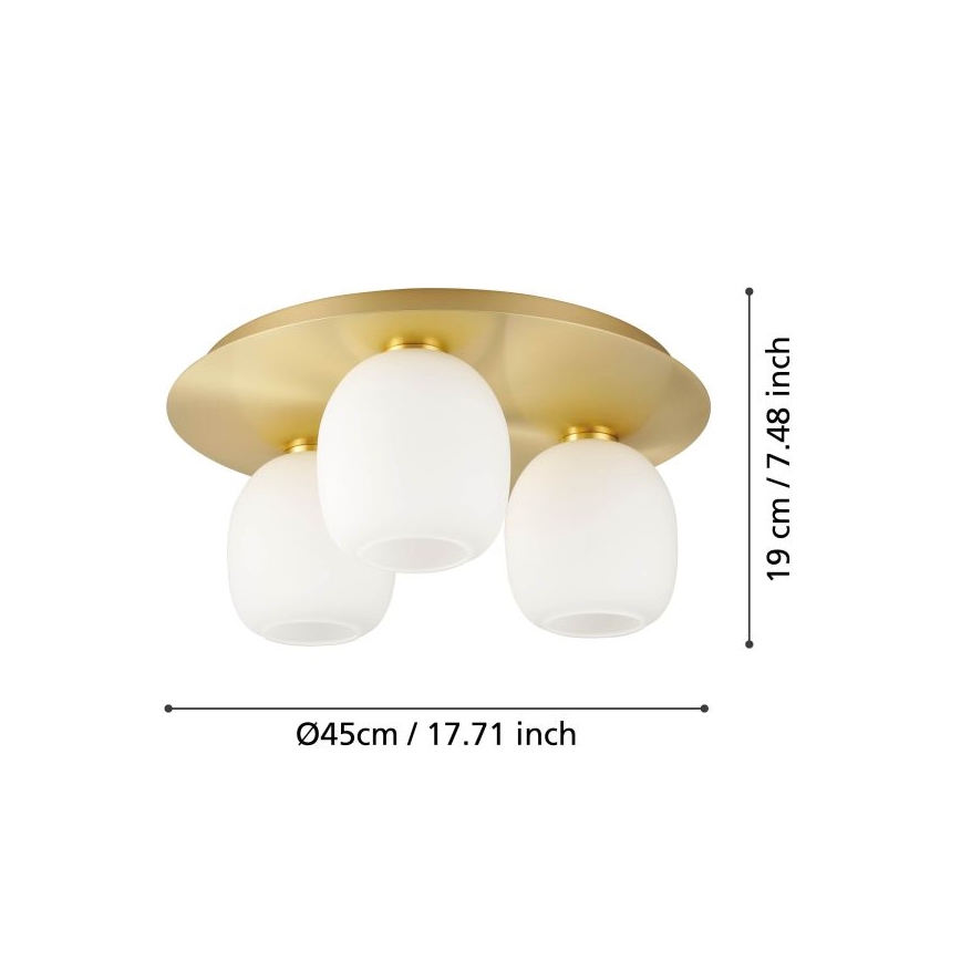 Eglo - Loftlampe 3xE27/40W/230V