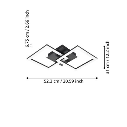 Eglo - LED loftlampe dæmpbar LED/21,5W/230V