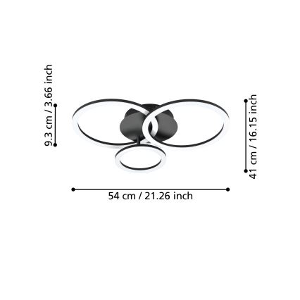 Eglo - LED loftlampe dæmpbar LED/33W/230V