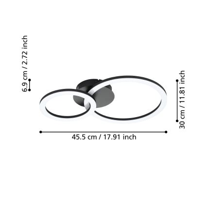 Eglo - LED loftlampe dæmpbar LED/15W/230V