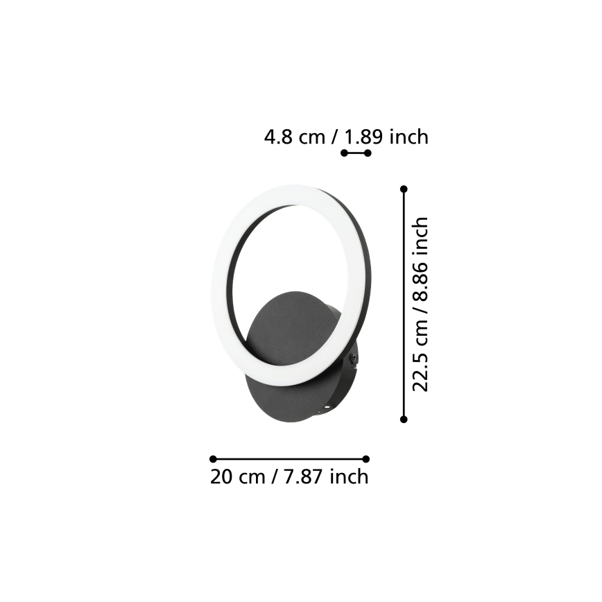 Eglo - LED væglampe dæmpbar LED/12W/230V