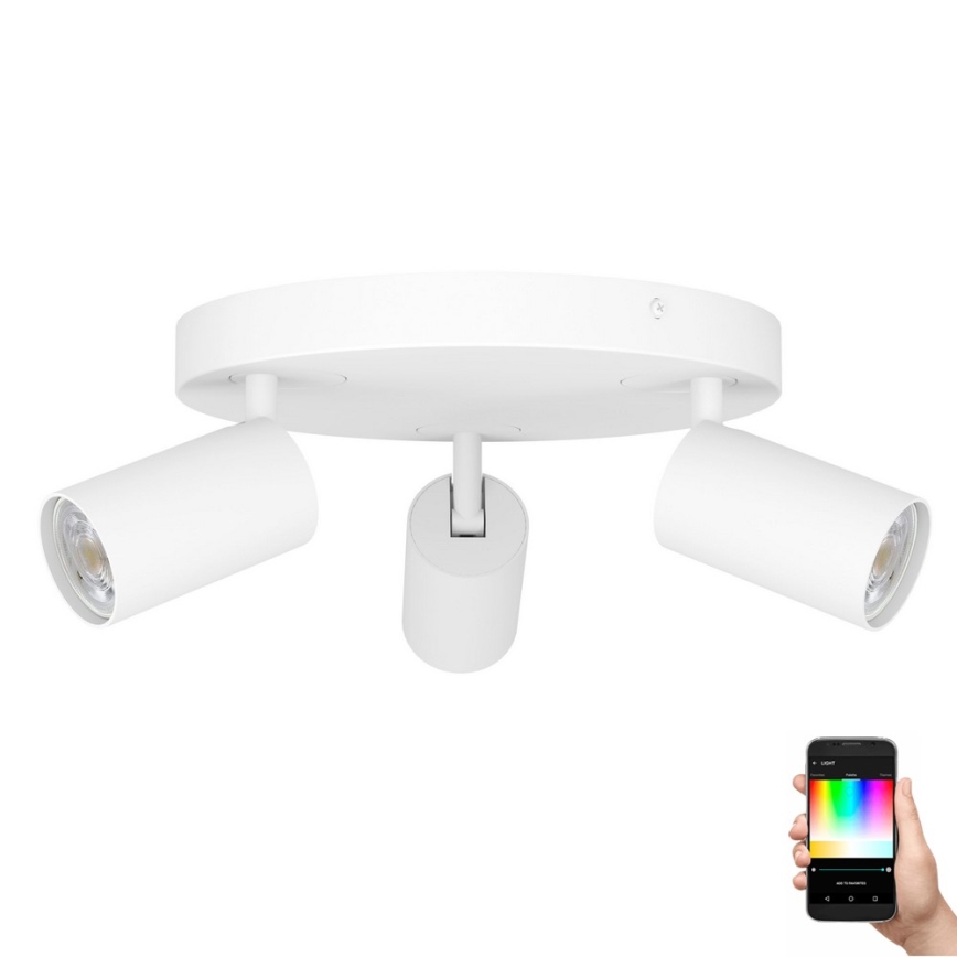 Eglo - LED spotlampe dæmpbar RGBW-farver 3xGU10/4,9W/230V hvid
