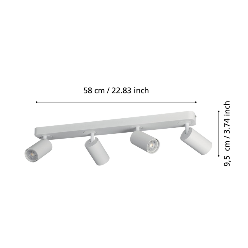 Eglo - LED spotlampe dæmpbar RGBW-farver 4xGU10/4,9W/230V