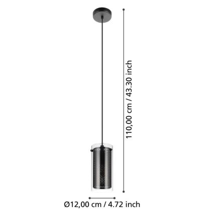 Eglo - Loftlampe på ledning 1xE27/10W/230V