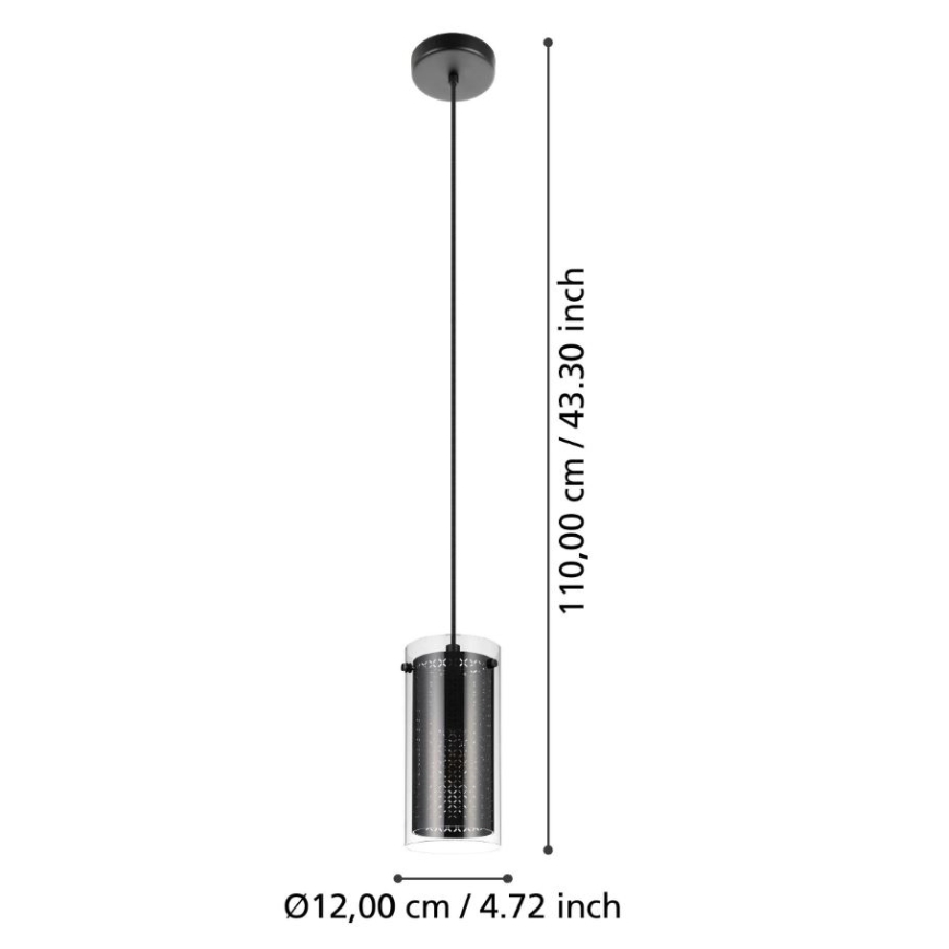 Eglo - Loftlampe på ledning 1xE27/10W/230V