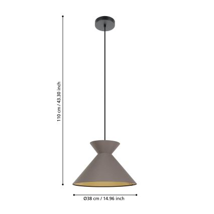 Eglo - Loftlampe på ledning 1xE27/40W/230V