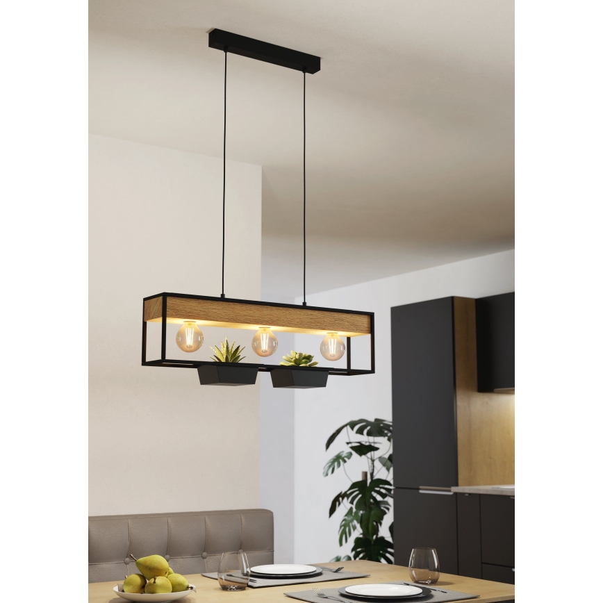 Eglo - Loftlampe med ledning 3xE27/40W/230V
