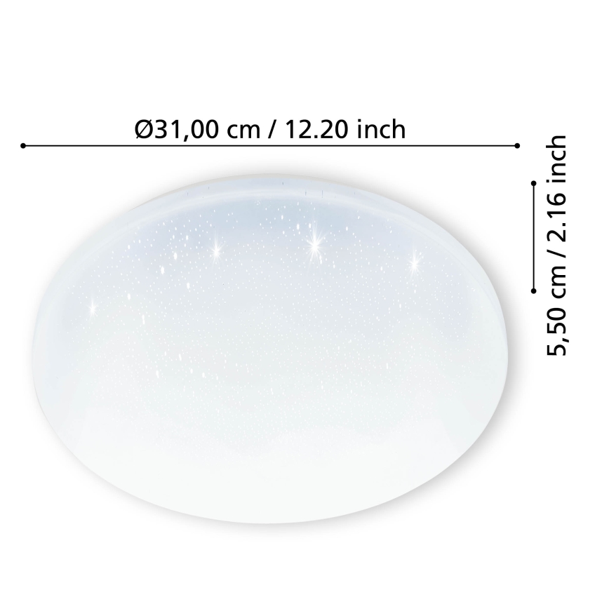 Eglo - LED loftlampe til badeværelse LED/18W/230V IP44