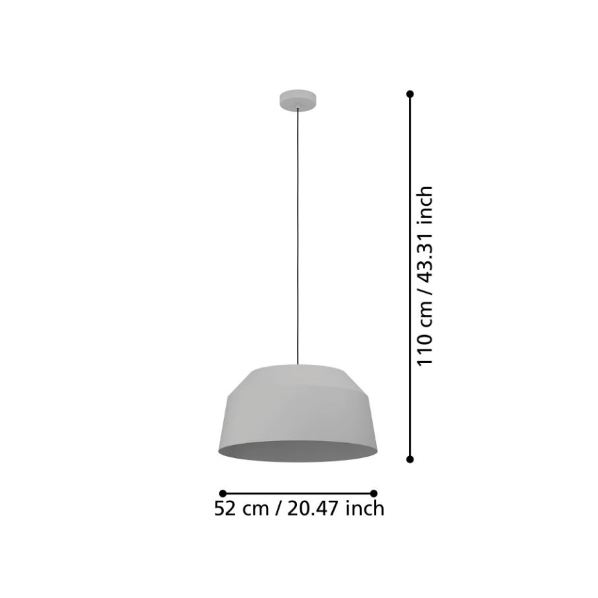 Eglo - Loftlampe på ledning 1xE27/40W/230V Ø 52 cm