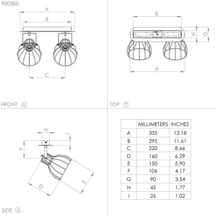 Eglo - Spotlampe 2xE27/40W/230V