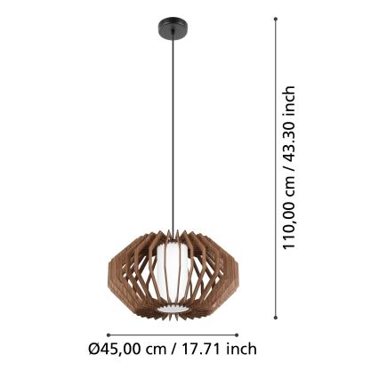 Eglo - Loftlampe på ledning 1xE27/40W/230V