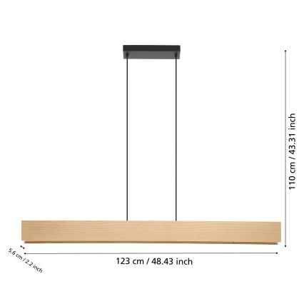 Eglo - LED pendel m. RGBW-farver dæmpbar LED/35W/230V 2700-6500K