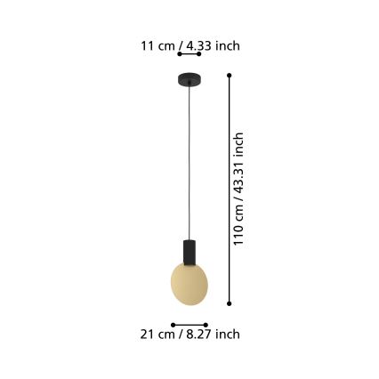 Eglo - LED pendel 1xGU10/4,5W/230V 3000K
