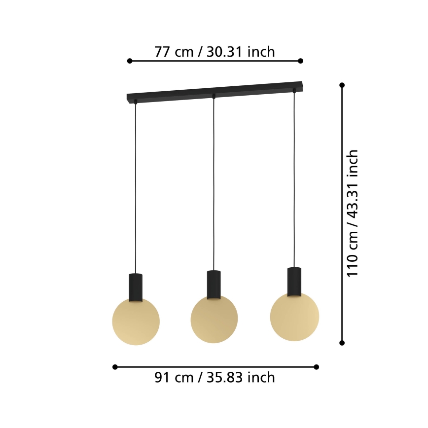 Eglo - LED pendel 3xGU10/4,5W/230V 3000K