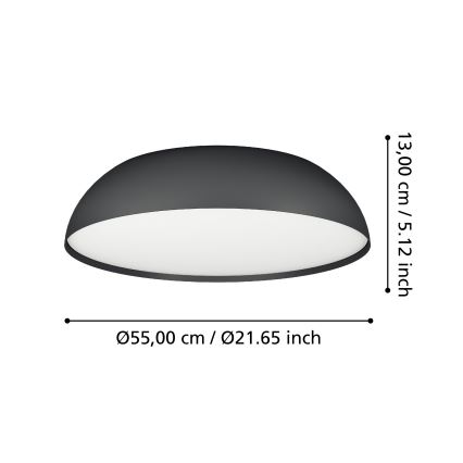 Eglo - LED loftlampe m. RGBW-farver dæmpbar 3xLED/11W/230V 2700-6500K diameter 55 cm
