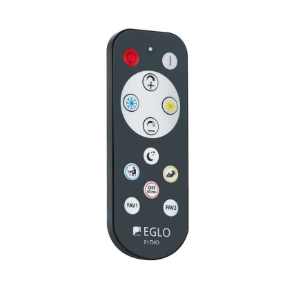 Eglo - LED loftlampe dæmpbar LED/15W/230V sort + fjernbetjening