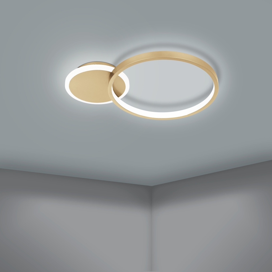 Eglo - LED loftlampe dæmpbar LED/15W/230V guldfarvet + fjernbetjening