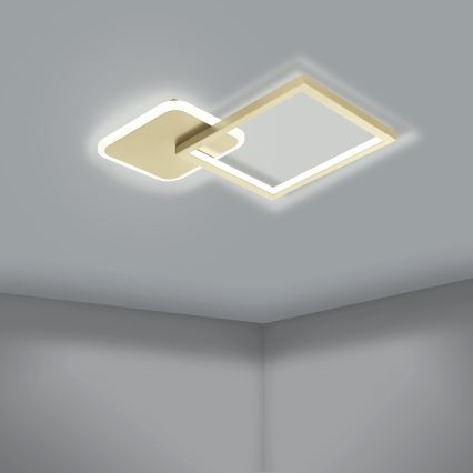 Eglo - LED loftlampe dæmpbar LED/15W/230V guldfarvet + fjernbetjening