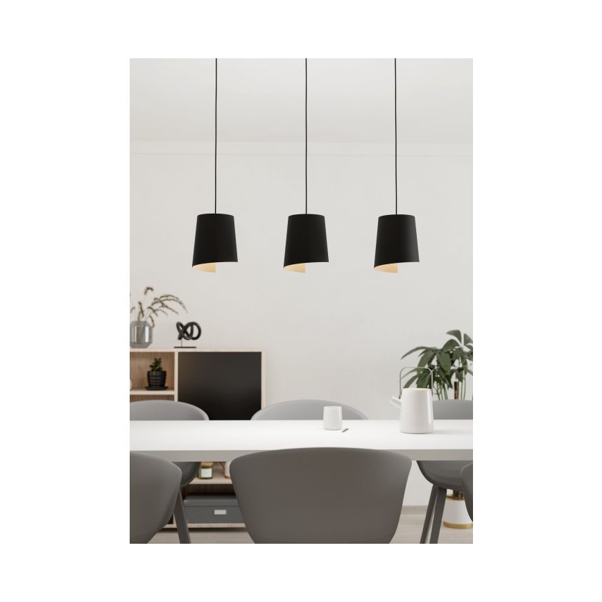 Eglo - Loftlampe med ledning 3xE27/40W/230V