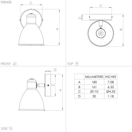 Eglo - Udendørs LED væglampe 1xGU10/3W/230V IP44