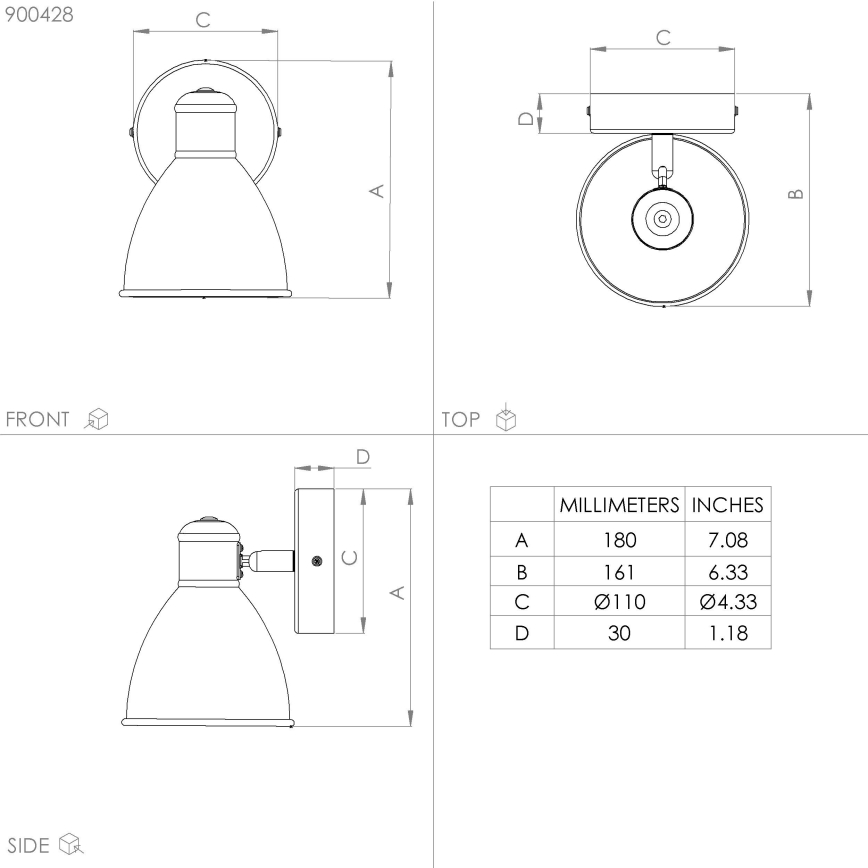 Eglo - Udendørs LED væglampe 1xGU10/3W/230V IP44