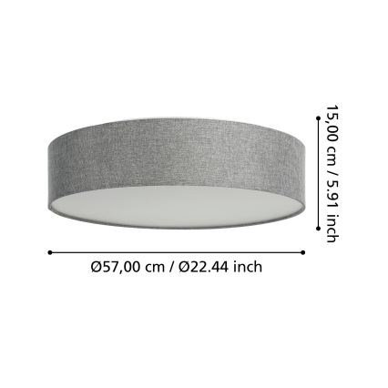 Eglo - LED RGBW Dæmpbar loftlampe LED/35W/230V 2700-6500K grå