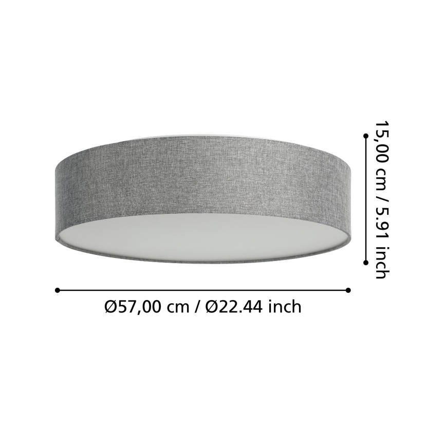 Eglo - LED RGBW Dæmpbar loftlampe LED/35W/230V 2700-6500K grå