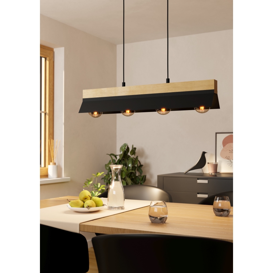Eglo - Loftlampe med ledning 4xE27/40W/230V