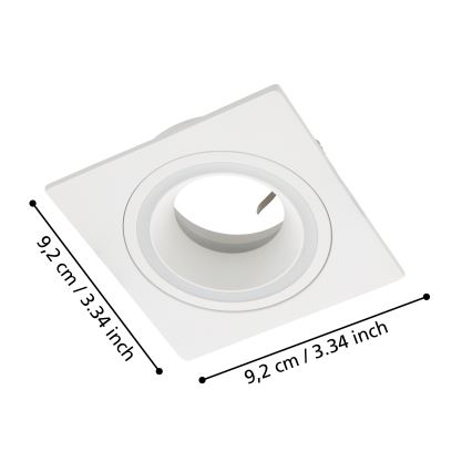 Eglo - Indbygningslampe 1xGU10/35W/230V hvid