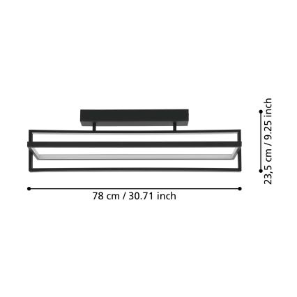 Eglo - LED loftlampe dæmpbar LED/34W/230V + fjernbetjening