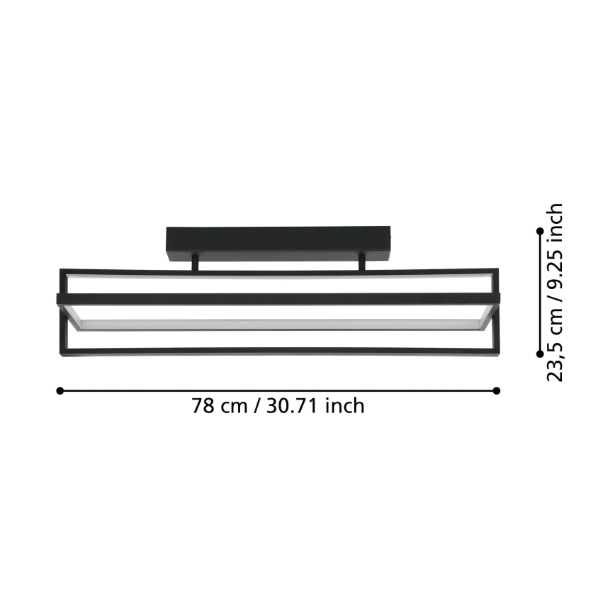 Eglo - LED loftlampe dæmpbar LED/34W/230V + fjernbetjening