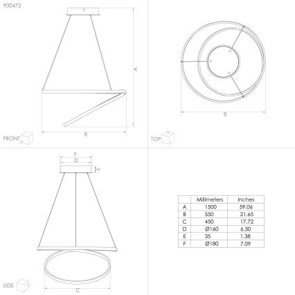 Eglo - LED pendel LED/36W/230V